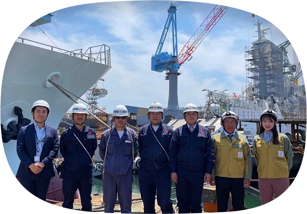 集合写真at船と海