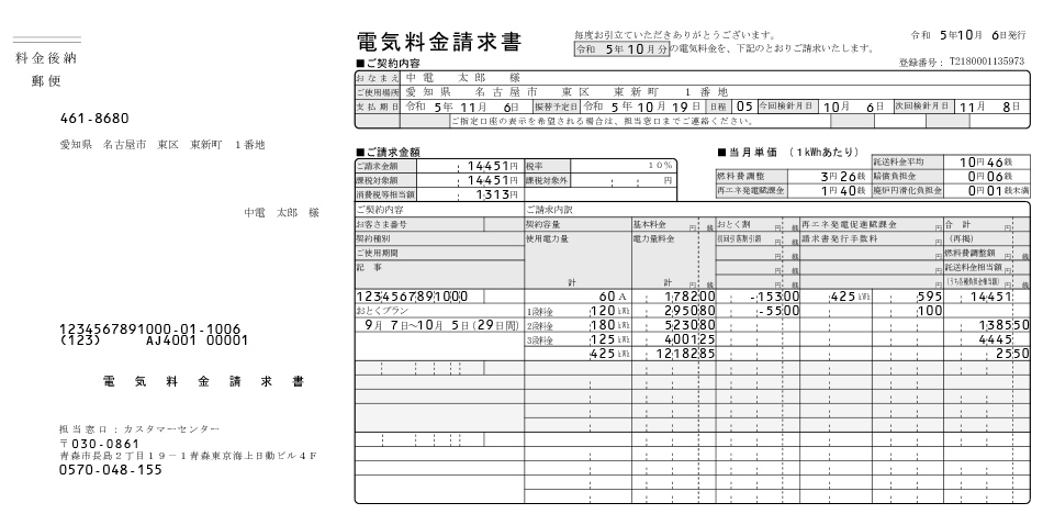 低圧契約の場合
